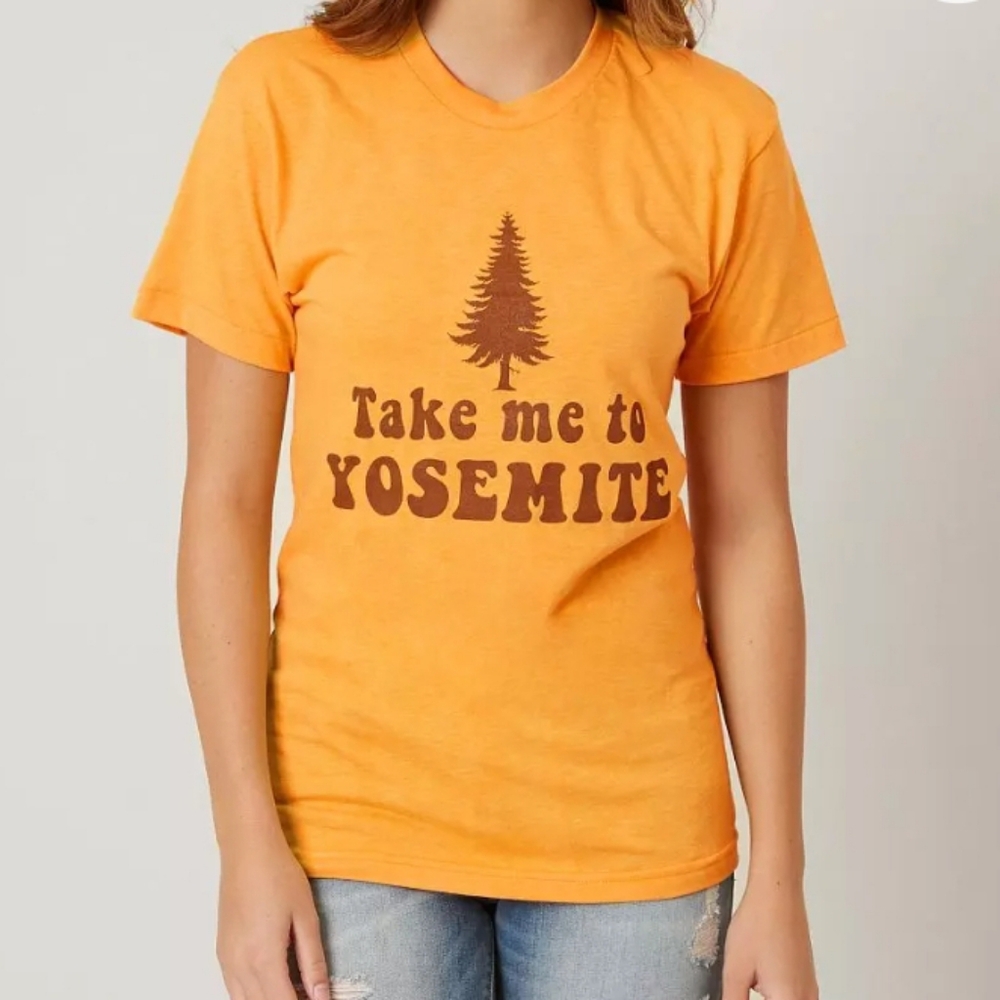 Buckle Electric West Graphic Tee Yellow 'Take Me to Yosemite' Short Sleeve